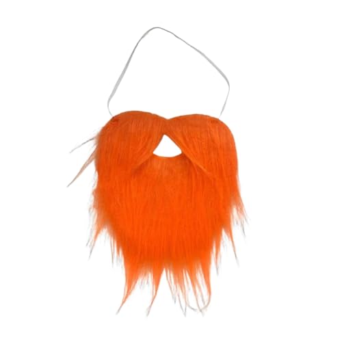 Künstlicher Bart, Gefälschte Bärte Schnurrbärte Lustige Schnurrbärte, Weihnachtsmann Bart Halloween Lustiger Falscher Kostüm Whisker Schnurrbart für Halloween Weihnachtsmann Party Cosplay von JAWSEU