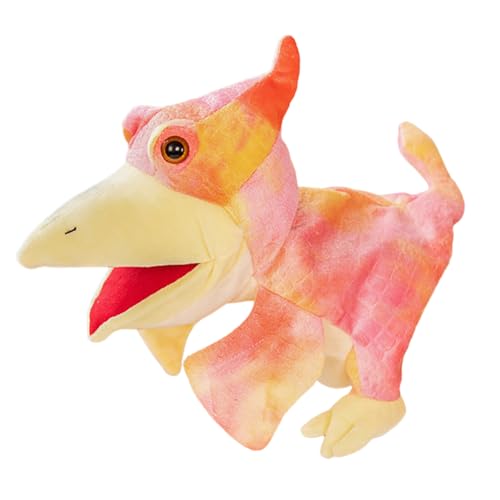 Simuliertes Tier Dinosaurier Handpuppe aus Plüsch, Dinosaurier Fingerpuppen interaktives Früherziehungsspielzeug Tragbare Tier Handpuppe, Dinosaurier Handpuppe Spielzeug Geschenk für Kinder von JAWSEU