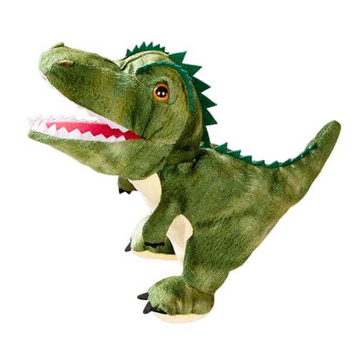 Simuliertes Tier Dinosaurier Handpuppe aus Plüsch, Dinosaurier Fingerpuppen interaktives Früherziehungsspielzeug Tragbare Tier Handpuppe, Dinosaurier Handpuppe Spielzeug Geschenk für Kinder von JAWSEU