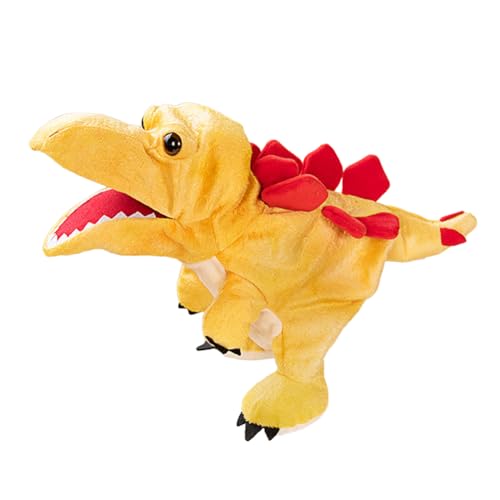 Simuliertes Tier Dinosaurier Handpuppe aus Plüsch, Dinosaurier Fingerpuppen interaktives Früherziehungsspielzeug Tragbare Tier Handpuppe, Dinosaurier Handpuppe Spielzeug Geschenk für Kinder von JAWSEU