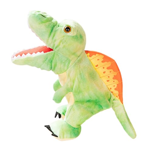 Simuliertes Tier Dinosaurier Handpuppe aus Plüsch, Dinosaurier Fingerpuppen interaktives Früherziehungsspielzeug Tragbare Tier Handpuppe, Dinosaurier Handpuppe Spielzeug Geschenk für Kinder von JAWSEU