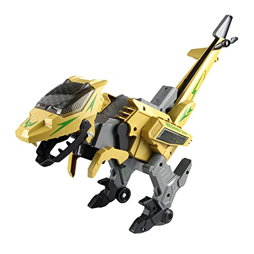 Transformer Dinosaurier Spielzeug, Verformung Dinosaurier Hubschrauber mit Licht und Ton Elektrische Dinosaurier Spielzeug, Dinosaurier Transformers Auto Spielzeug für Jungen Mädchen von JAWSEU