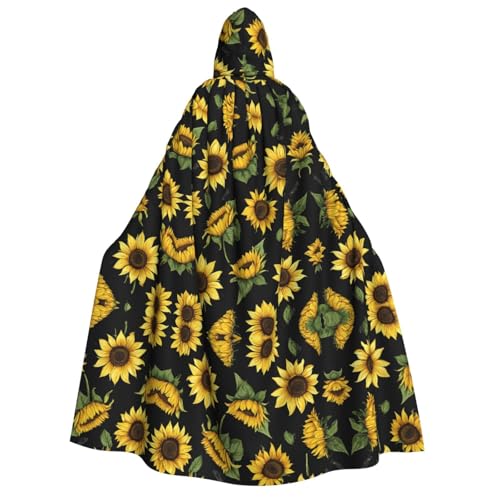 JAYWIS Halloween-Umhang mit Sonnenblumen-Aufdruck für Erwachsene, bedruckt, voller Umhang für Festivals, Gothic-Veranstaltungen und Kostümpartys JAYWIS Halloween-Umhang mit Sonnenblumen-Aufdruck für Erwachsene, bedruckt, voller Umhang für Festivals, Gothic-Veranstaltungen und Kostümpartys von JAYWIS