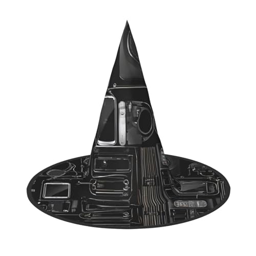 JAYWIS Spiel-Video-Spiel-Muster, volle Abdeckung, Halloween-Hut für Erwachsene, verstaubare Hexen-Kopfbedeckung für Renaissance-Messen, Gothic-Partys und Festivals JAYWIS Spiel-Video-Spiel-Muster, volle Abdeckung, Halloween-Hut für Erwachsene, verstaubare Hexen-Kopfbedeckung für Renaissance-Messen, Gothic-Partys und Festivals von JAYWIS