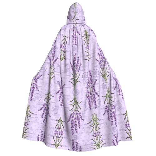 JBJGKHLP Lavendel-Stempel-Druck, Unisex, Erwachsene, mit Kapuze, langärmelig, Umhang, Halloween, Weihnachten, Karneval, Mottopartys JBJGKHLP Lavendel-Stempel-Druck, Unisex, Erwachsene, mit Kapuze, langärmelig, Umhang, Halloween, Weihnachten, Karneval, Mottopartys von JBJGKHLP