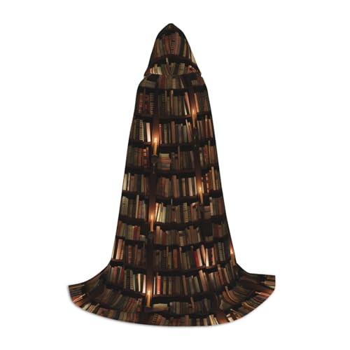 JBYJBX Buchzimmer Bibliothek Druck Halloween Kapuzenumhang 130/150/170cm Karneval Hexenkostüm Cosplay Mottoparty JBYJBX Buchzimmer Bibliothek Druck Halloween Kapuzenumhang 130/150/170cm Karneval Hexenkostüm Cosplay Mottoparty von JBYJBX