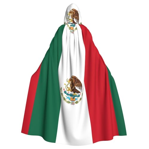 JBYJBX Flagge von Mexiko, bedruckt, Halloween, Cosplay, Mittelalter-Festivals, Unisex, Umhang mit Hut und Kapuze JBYJBX Flagge von Mexiko, bedruckt, Halloween, Cosplay, Mittelalter-Festivals, Unisex, Umhang mit Hut und Kapuze von JBYJBX