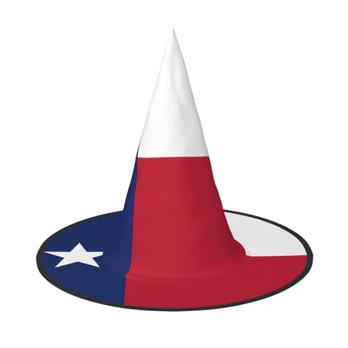 JBYJBX Halloween-Hut mit Texas-Flagge, Kostüme, Hexenhut für Party und Cosplay, Hexenparty-Dekorationen von JBYJBX