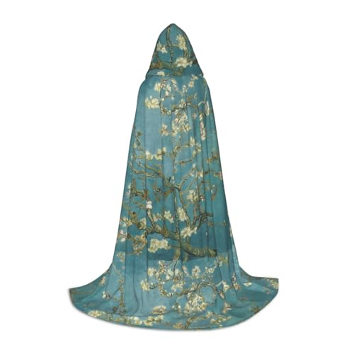 JBYJBX Halloween-Kapuzenumhang mit Mandelblüten-Druck, 130/150/170 cm, Karneval, Hexenkostüm, Cosplay, Mottoparty JBYJBX Halloween-Kapuzenumhang mit Mandelblüten-Druck, 130/150/170 cm, Karneval, Hexenkostüm, Cosplay, Mottoparty von JBYJBX