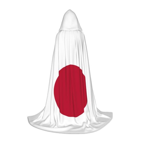 JBYJBX Halloween-Umhang mit Kapuze mit japanischer Flagge, 130/150/170 cm, Karnevalskostüm, Cosplay-Themenparty von JBYJBX