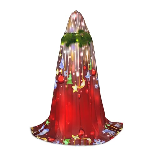 JBYJBX Kapuzenumhang mit Aufschrift "Merry Christmas", Unisex, für Halloween, Cosplay, Weihnachten, Karneval, Party, Umhang JBYJBX Kapuzenumhang mit Aufschrift "Merry Christmas", Unisex, für Halloween, Cosplay, Weihnachten, Karneval, Party, Umhang von JBYJBX