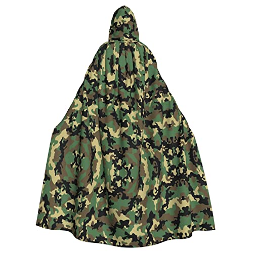 JBYJBX Kapuzenumhang mit Camouflage-Muster für Damen und Herren, Kapuzenumhang, Halloween, Karneval, Cosplay und Motto-Partys von JBYJBX