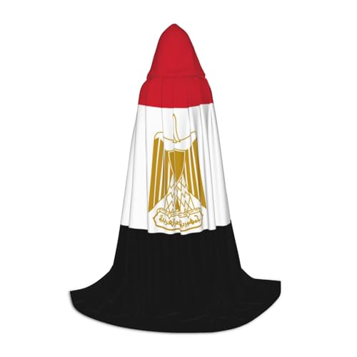 JBYJBX Kapuzenumhang mit ägyptischer Flagge, Unisex, Halloween-Umhang für Cosplay, Hexe, Gothic- und Fantasy-Themen von JBYJBX