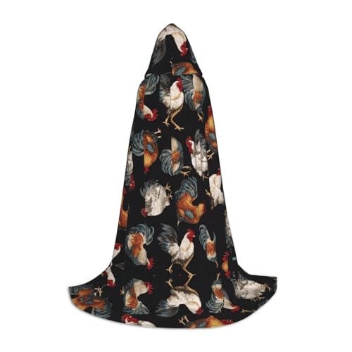 JBYJBX Kapuzenumhang mit französischem Hahn-Druck, Unisex, Halloween, Cosplay, Kostüm, Weihnachten, Karneval, Party, Umhang JBYJBX Kapuzenumhang mit französischem Hahn-Druck, Unisex, Halloween, Cosplay, Kostüm, Weihnachten, Karneval, Party, Umhang von JBYJBX