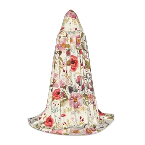 JBYJBX Moderner Umhang mit Kapuze und Blumendruck, Unisex, Halloween, Cosplay, Kostüm, Weihnachten, Karneval, Party, Umhang JBYJBX Moderner Umhang mit Kapuze und Blumendruck, Unisex, Halloween, Cosplay, Kostüm, Weihnachten, Karneval, Party, Umhang von JBYJBX