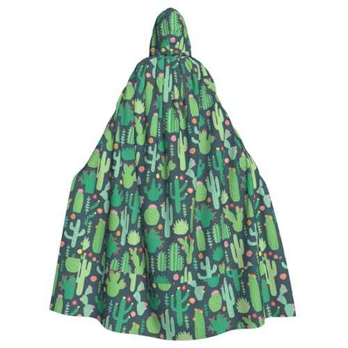 JBYJBX Niedlicher Kaktus-Druck, nahtlos, Illustrationsdruck, Halloween, Cosplay, Mittelalter-Festivals, Unisex, Umhang in voller Länge, mit Hut und Kapuze JBYJBX Niedlicher Kaktus-Druck, nahtlos, Illustrationsdruck, Halloween, Cosplay, Mittelalter-Festivals, Unisex, Umhang in voller Länge, mit Hut und Kapuze von JBYJBX