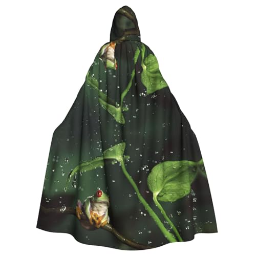 JBYJBX Peace Tree Frosch Print Halloween Kapuzenumhang Karneval Partys Kapuzenumhang für Cosplay Vampir Kostüm von JBYJBX