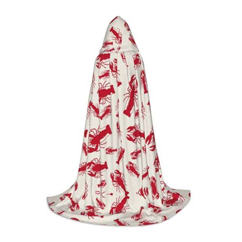 JBYJBX Roter Hummer-Druck, Unisex, Kapuzenumhang, Halloween, Cosplay, Kostüm, Weihnachten, Karneval, Party, Umhang, Schwarz, Small JBYJBX Roter Hummer-Druck, Unisex, Kapuzenumhang, Halloween, Cosplay, Kostüm, Weihnachten, Karneval, Party, Umhang, Schwarz, Small von JBYJBX
