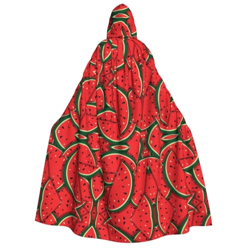 JBYJBX Roter Wassermelonen-Umhang mit Kapuze, 190 cm, Erwachsenenkostüm, Halloween, Cosplay, Karneval, Partys von JBYJBX