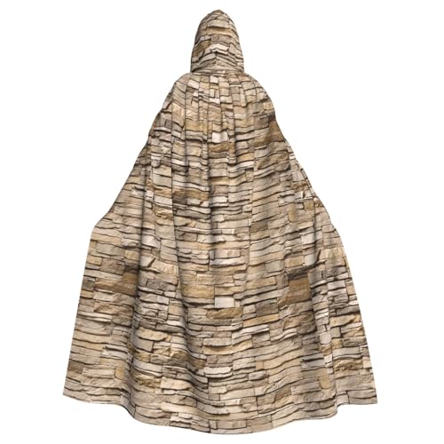 JBYJBX Rustikaler Wanddruck mit Steinen, Halloween, Cosplay, Mittelalter-Festivals, Unisex, Umhang mit Hut und Kapuze JBYJBX Rustikaler Wanddruck mit Steinen, Halloween, Cosplay, Mittelalter-Festivals, Unisex, Umhang mit Hut und Kapuze von JBYJBX