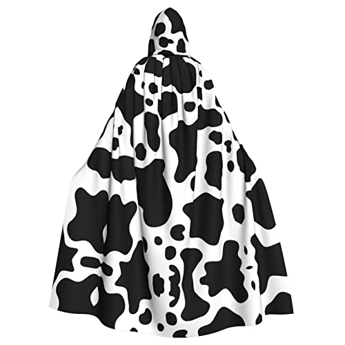 JBYJBX Schwarz-weißer Kapuzenumhang mit Kuh-Aufdruck für Damen und Herren, Kapuzenumhang, Halloween, Karneval, Cosplay und Motto-Partys JBYJBX Schwarz-weißer Kapuzenumhang mit Kuh-Aufdruck für Damen und Herren, Kapuzenumhang, Halloween, Karneval, Cosplay und Motto-Partys von JBYJBX