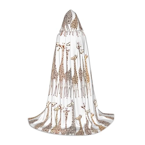 JBYJBX Süßer wilder Cartoon-Giraffen-Druck, Unisex, Kapuzenumhang, Halloween, Cosplay, Kostüm, Weihnachten, Karneval, Party, Umhang, Schwarz, S JBYJBX Süßer wilder Cartoon-Giraffen-Druck, Unisex, Kapuzenumhang, Halloween, Cosplay, Kostüm, Weihnachten, Karneval, Party, Umhang, Schwarz, S von JBYJBX