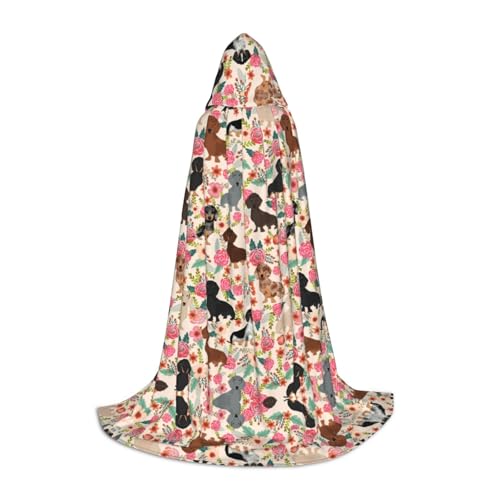 JBYJBX Umhang mit Hunde-Blumendruck, Unisex, mit Kapuze, Halloween, Cosplay, Kostüm, Weihnachten, Karneval, Party, Umhang JBYJBX Umhang mit Hunde-Blumendruck, Unisex, mit Kapuze, Halloween, Cosplay, Kostüm, Weihnachten, Karneval, Party, Umhang von JBYJBX