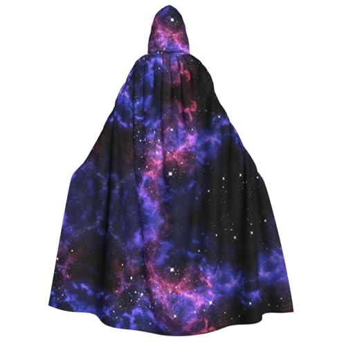 JBYJBX Umhang mit Kapuze, Galaxie, Sterne, Weltraumdruck, 190 cm, Erwachsenenkostüm, Halloween, Cosplay, Karneval, Partys von JBYJBX