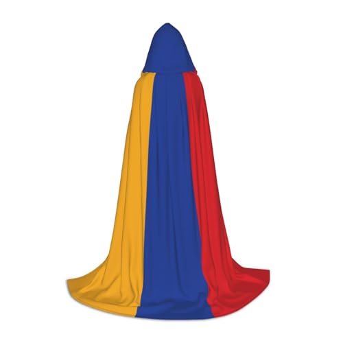 JBYJBX Umhang mit Kapuze, Motiv: Flagge Armeniens, Halloween, 130/150/170 cm, Karneval, Hexenkostüm, Cosplay, Mottoparty von JBYJBX