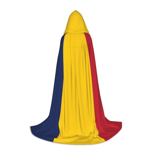 JBYJBX Umhang mit Kapuze, Motiv: Flagge des Tschads, Halloween, 130/150/170 cm, Karneval, Hexenkostüm, Cosplay, Mottoparty von JBYJBX