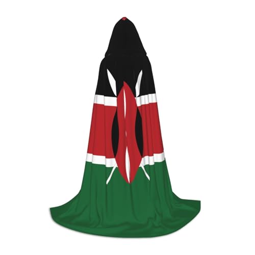 JBYJBX Umhang mit Kapuze und Flagge von Kenia, unisex, Halloween, Cosplay, Kostüm, Weihnachten, Karneval, Party, Umhang JBYJBX Umhang mit Kapuze und Flagge von Kenia, unisex, Halloween, Cosplay, Kostüm, Weihnachten, Karneval, Party, Umhang von JBYJBX