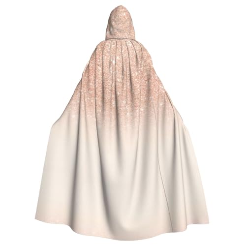 JBYJBX Umhang mit Kapuze und Hut in Roségold, Kunstglitzer, Halloween, Cosplay, Mittelalter-Festivals, Unisex, volle Länge, Umhang mit Hut JBYJBX Umhang mit Kapuze und Hut in Roségold, Kunstglitzer, Halloween, Cosplay, Mittelalter-Festivals, Unisex, volle Länge, Umhang mit Hut von JBYJBX