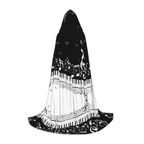 JBYJBX Umhang mit Kapuze und Musiknoten-Druck, Unisex, für Halloween, Cosplay, Kostüm, Weihnachten, Karneval, Party, Umhang JBYJBX Umhang mit Kapuze und Musiknoten-Druck, Unisex, für Halloween, Cosplay, Kostüm, Weihnachten, Karneval, Party, Umhang von JBYJBX