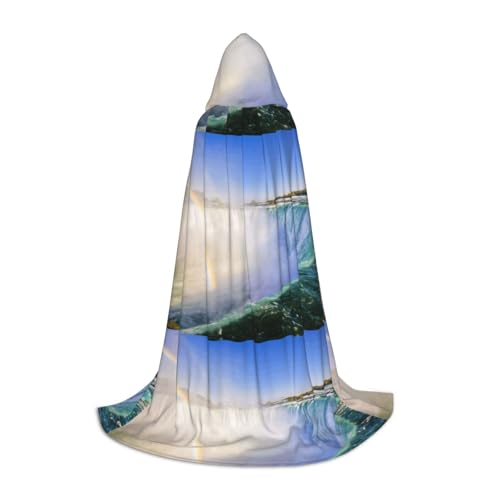 JBYJBX Umhang mit Kapuze und Wasserfall- und Regenbogen-Druck, unisex, Halloween, Cosplay, Kostüm, Weihnachten, Karneval, Party, Umhang JBYJBX Umhang mit Kapuze und Wasserfall- und Regenbogen-Druck, unisex, Halloween, Cosplay, Kostüm, Weihnachten, Karneval, Party, Umhang von JBYJBX