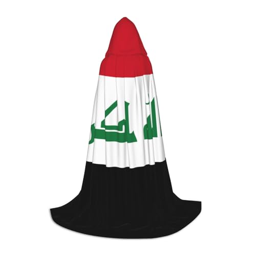JBYJBX Umhang mit Kapuze und irakischer Flagge, Unisex, für Halloween, Cosplay, Kostüm, Weihnachten, Karneval, Party, Umhang, Schwarz, L JBYJBX Umhang mit Kapuze und irakischer Flagge, Unisex, für Halloween, Cosplay, Kostüm, Weihnachten, Karneval, Party, Umhang, Schwarz, L von JBYJBX