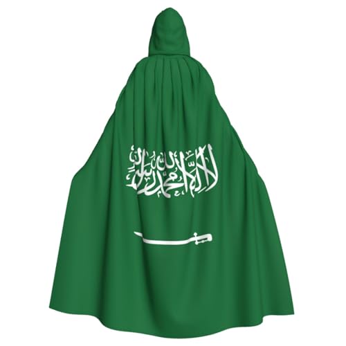 JBYJBX Umhang mit der Flagge Saudi-Arabiens, Halloween-Kapuzenumhang, Karneval, Partys, Kapuzenumhang für Cosplay, Vampir-Kostüm von JBYJBX