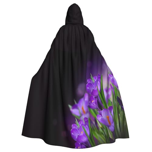 JBYJBX Umhang mit grünen Blättern und violetten Blumen, Halloween, Cosplay, Mittelalter-Festivals, Unisex, volle Länge, mit Hut und Kapuze JBYJBX Umhang mit grünen Blättern und violetten Blumen, Halloween, Cosplay, Mittelalter-Festivals, Unisex, volle Länge, mit Hut und Kapuze von JBYJBX