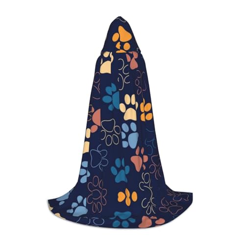 JBYJBX Umhang mit süßem Hundepfotenabdruck, Unisex, mit Kapuze, Halloween, Cosplay, Kostüm, Weihnachten, Karneval, Party, Umhang JBYJBX Umhang mit süßem Hundepfotenabdruck, Unisex, mit Kapuze, Halloween, Cosplay, Kostüm, Weihnachten, Karneval, Party, Umhang von JBYJBX