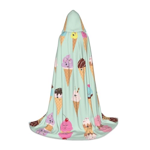 JBYJBX Unisex Kapuzenumhang mit Eistüten bedruckt, Halloween, Cosplay, Kostüm, Weihnachten, Karneval, Party, Umhang JBYJBX Unisex Kapuzenumhang mit Eistüten bedruckt, Halloween, Cosplay, Kostüm, Weihnachten, Karneval, Party, Umhang von JBYJBX