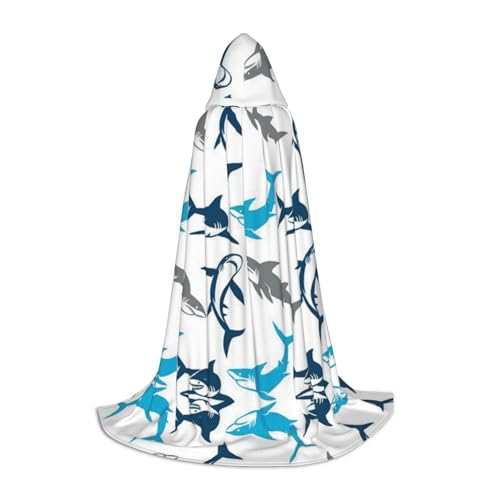 JBYJBX Unisex Kapuzenumhang mit Haifisch-Aufdruck, Halloween, Cosplay, Kostüm, Weihnachten, Karneval, Party, Umhang, Schwarz, M JBYJBX Unisex Kapuzenumhang mit Haifisch-Aufdruck, Halloween, Cosplay, Kostüm, Weihnachten, Karneval, Party, Umhang, Schwarz, M von JBYJBX