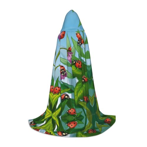 JBYJBX Unisex-Kapuzenumhang mit Marienkäfer-Druck, Halloween, Cosplay, Kostüm, Weihnachten, Karneval, Party, Umhang JBYJBX Unisex-Kapuzenumhang mit Marienkäfer-Druck, Halloween, Cosplay, Kostüm, Weihnachten, Karneval, Party, Umhang von JBYJBX