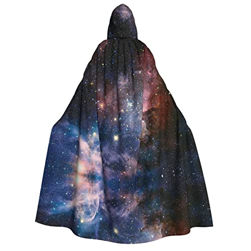 JBYJBX Universe Milchstraße Galaxie-Druck, voller Umhang mit Kapuze, 190 cm, Erwachsenenkostüm, Halloween, Cosplay, Karneval, Partys von JBYJBX