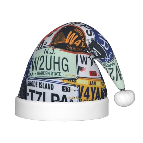 JBYJBX Weihnachtsmütze mit Nummernschild-Aufdruck, Outdoor-Zubehör, Partys, Unisex, Urlaub, Kopfbedeckung und Geschenk von JBYJBX