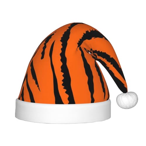 JBYJBX Weihnachtsmütze mit orangefarbenem Tiger-Leopardenmuster, Outdoor-Zubehör, Partys, Unisex, Urlaub, Kopfbedeckung und Geschenk von JBYJBX