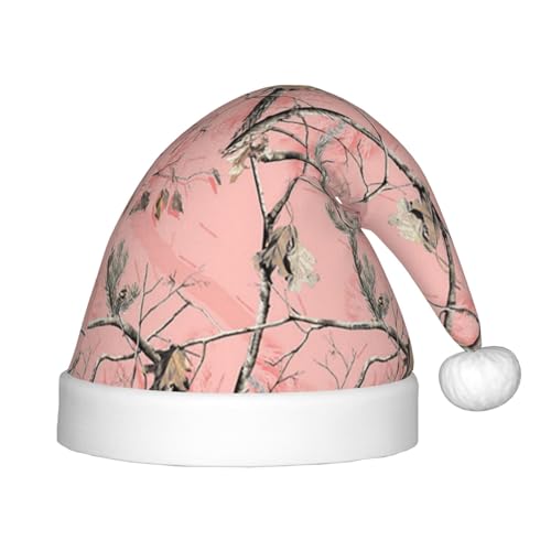 JBYJBX Weihnachtsmütze mit roten Blättern, Camouflage-Druck, für den Außenbereich, Weihnachtszubehör, Partys, Unisex, Urlaub, Kopfbedeckung und Geschenk von JBYJBX