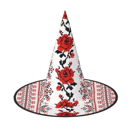 Jbyjbx Ukrainischer Stickerei-Stil, Rosen-Druck, Karneval, Halloween, Hexenhut, Motto-Partys, Hut, Cosplay, Maskerade, Urlaubsdekoration Jbyjbx Ukrainischer Stickerei-Stil, Rosen-Druck, Karneval, Halloween, Hexenhut, Motto-Partys, Hut, Cosplay, Maskerade, Urlaubsdekoration von JBYJBX