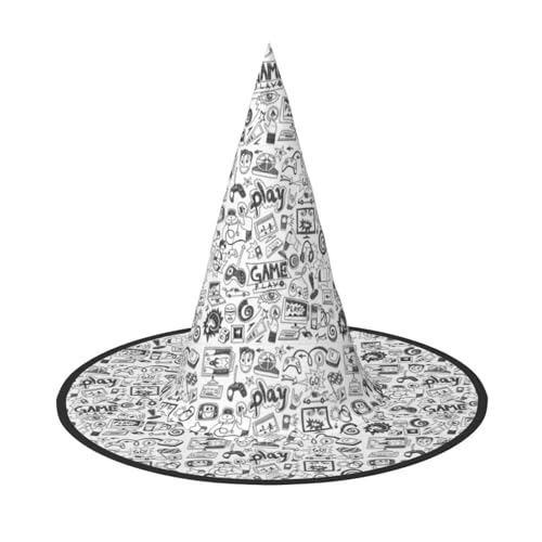 Jbyjbx Videospiel Jungen Druck Karneval Halloween Hexenhut Motto-Partys Hut Cosplay Maskerade Urlaub Dekor Jbyjbx Videospiel Jungen Druck Karneval Halloween Hexenhut Motto-Partys Hut Cosplay Maskerade Urlaub Dekor von JBYJBX