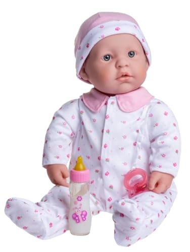 JC TOYS - La Baby Puppe 51 cm mit weichem und waschbarem Körper, magische Flasche und Schnuller, Rosa, entworfen in Spanien, 2 Jahre von jc toys