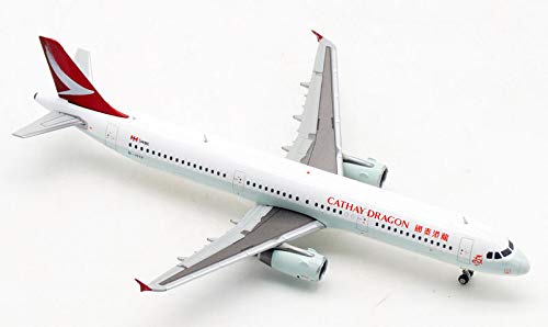 JC Wings Cathay Dragon Airline Airbus A321 B-HTF 1/400 Druckguss Flugzeug Modellflugzeug von JC Wings