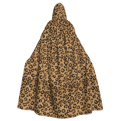 JCAKES Wilder Leoparden-Umhang – Halloween-Kapuzenumhang für Herren und Damen, Halloween-Kostüme, Robe, Umhang für Erwachsene von JCAKES